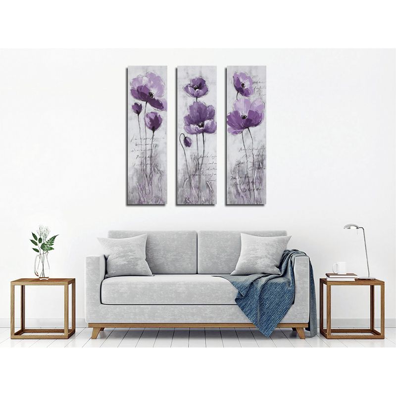 Casa si Gradina - Decoratiuni - Tablouri - Tablou decorativ 3 piese, Wallxpert, panza, multicolor, 66x70 cm, rama lemn - Infinity.ro