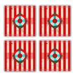 Casa si Gradina - Bucatarie si vesela - Accesorii bar - Suporturi bauturi - Suport pahare, Hermia, piatra naturala, multicolor, 10x10x1 cm, set 4 bucati, 366TYR1124 - Infinity.ro