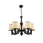 Casa si Gradina - Corpuri si surse de iluminat - Lustre si pendule - Candelabru, Opviq, metal, negru si natural, 55 cm diametru, 65 cm inaltime - Infinity.ro