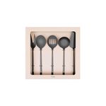Casa si Gradina - Bucatarie si vesela - Ustensile bucatarie - Seturi ustensile de bucatarie - Set de servire 5 piese, Hermia, otel inoxidabil, negru - Infinity.ro