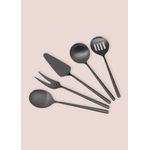 Casa si Gradina - Bucatarie si vesela - Ustensile bucatarie - Seturi ustensile de bucatarie - Set de servire 5 piese, Hermia, otel inoxidabil, negru - Infinity.ro