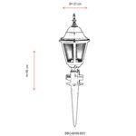 Casa si Gradina - Corpuri si surse de iluminat - Iluminat exterior - Lanterne - Lampa de perete exterior, Opviq, abs, negru, 60x23 cm, ip65 - Infinity.ro