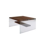 Casa si Gradina - Mobilier - Mese si birouri - Masute de cafea - Masa de cafea, Hanah Home, lemn masiv de pin, nuc, 75x75x40 cm - Infinity.ro