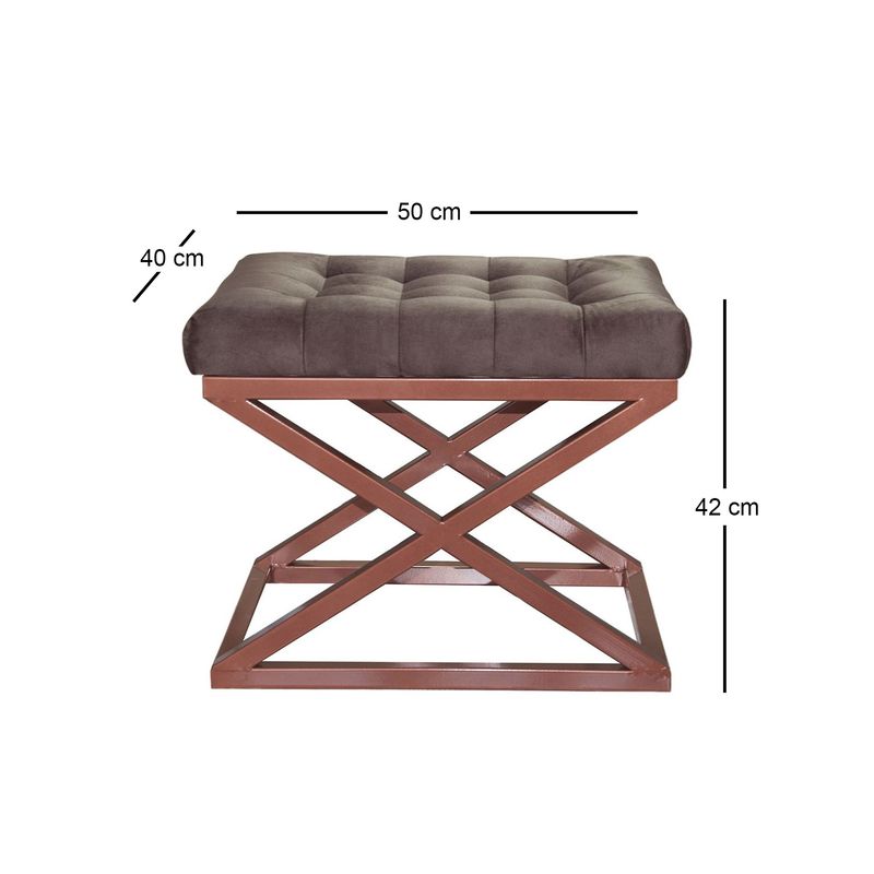 Casa si Gradina - Mobilier - Scaune si fotolii - Tabureti - Puf, Atelier Del Sofa, metal, cupru maro, 42x50x40 cm - Infinity.ro