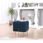 Casa si Gradina - Mobilier - Scaune si fotolii - Tabureti - Taburet, Atelier Del Sofa, bumbac si in, albastru marin, 40x40x42 cm - Infinity.ro