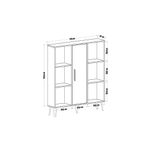Casa si Gradina - Mobilier - Biblioteci si rafturi - Biblioteci - Biblioteca, Hanah Home, PAL melaminat, stejar, antracit, 120x25x141.6 cm - Infinity.ro