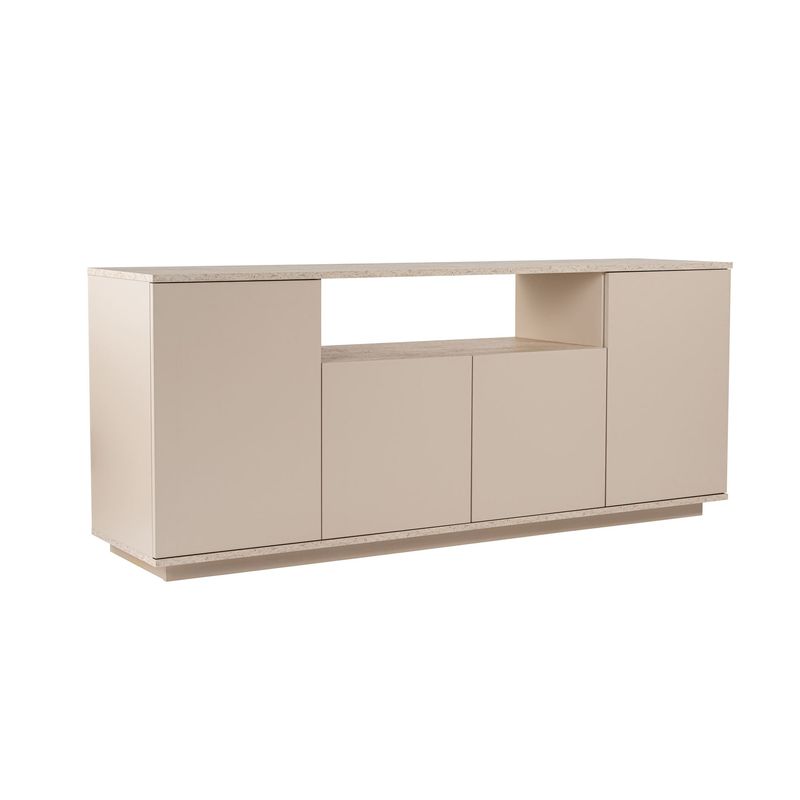 Casa si Gradina - Mobilier - Comode si corpuri - Console - Consola, Hanah Home, panou aglomerat melaminat, mink si travertin, 180x44,5x75 cm - Infinity.ro