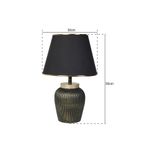 Casa si Gradina - Corpuri si surse de iluminat - Veioze si lampi - Veioze - Veioza, Opviq, metal, negru auriu, 50x30 cm, abajur textil - Infinity.ro