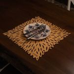 Casa si Gradina - Textile si covoare - Textile bucatarie - Fete de masa - Set covorase de masa, Hermia, lemn, miere, 36x36 cm, 4 bucati, 790PYN1133 - Infinity.ro