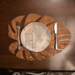Casa si Gradina - Textile si covoare - Textile bucatarie - Fete de masa - Set de covorase de masa, Hermia, lemn, nuc, 33x45 cm, 4 bucati, 790PYN1122 - Infinity.ro