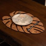 Casa si Gradina - Textile si covoare - Textile bucatarie - Fete de masa - Set de covorase de masa, Hermia, lemn, nuc, 33x45 cm, 4 bucati, 790PYN1122 - Infinity.ro