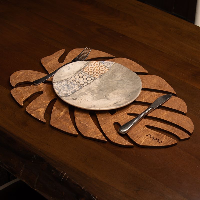 Casa si Gradina - Textile si covoare - Textile bucatarie - Fete de masa - Set de covorase de masa, Hermia, lemn, nuc, 33x45 cm, 4 bucati, 790PYN1122 - Infinity.ro