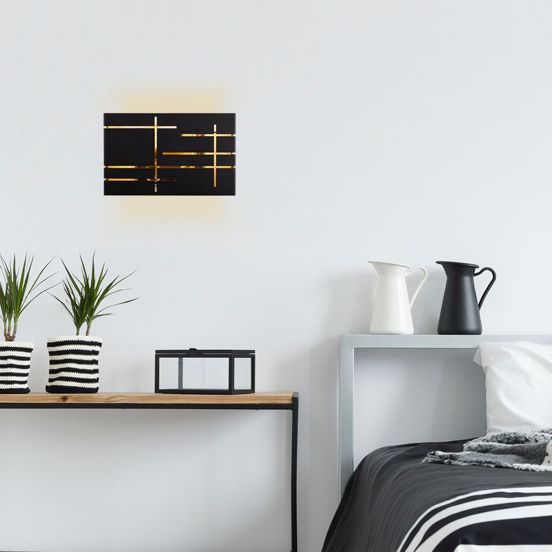 Casa si Gradina - Corpuri si surse de iluminat - Plafoniere, aplice si spoturi - Aplica, Opviq, metal, negru, 35x10x22 cm - Infinity.ro