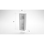 Casa si Gradina - Mobilier - Comode si corpuri - Noptiere - Noptiera, Hanah Home, pal melaminat, alb, 20x65x15 cm - Infinity.ro