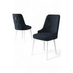 Casa si Gradina - Mobilier - Scaune si fotolii - Scaune - Set scaune, Hanah Home, lemn, antracit si negru, 46x46x94 cm, babyface - Infinity.ro