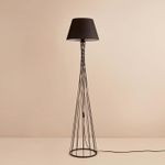 Casa si Gradina - Corpuri si surse de iluminat - Veioze si lampi - Lampadare - Lampadar, Opviq, metal, negru, 144 cm, 780SGN3538 - Infinity.ro