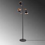Casa si Gradina - Corpuri si surse de iluminat - Veioze si lampi - Lampadare - Lampadar, Opviq, metal, negru cupru, 52x163 cm - Infinity.ro