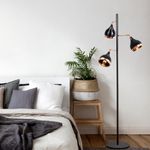 Casa si Gradina - Corpuri si surse de iluminat - Veioze si lampi - Lampadare - Lampadar, Opviq, metal, negru cupru, 52x163 cm - Infinity.ro
