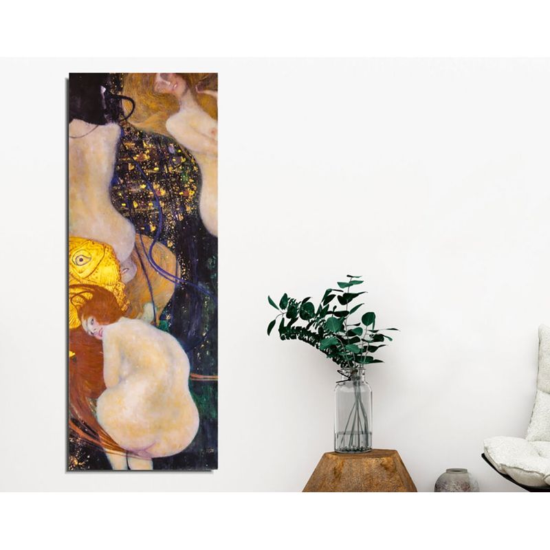 Casa si Gradina - Decoratiuni - Tablouri - Tablou decorativ pe panza, Wallxpert, multicolor, 30x80 cm, 100% panza, rama lemn, gustav klimt - Infinity.ro