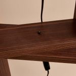 Casa si Gradina - Corpuri si surse de iluminat - Veioze si lampi - Lampadare - Lampadar, Opviq, lemn, negru maro, abajur 20x37 cm, cablu 200 cm - Infinity.ro