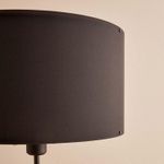 Casa si Gradina - Corpuri si surse de iluminat - Veioze si lampi - Lampadare - Lampadar, Opviq, lemn, negru maro, abajur 20x37 cm, cablu 200 cm - Infinity.ro