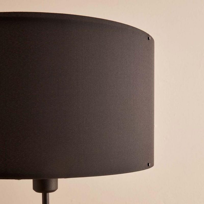 Casa si Gradina - Corpuri si surse de iluminat - Veioze si lampi - Lampadare - Lampadar, Opviq, lemn, negru maro, abajur 20x37 cm, cablu 200 cm - Infinity.ro