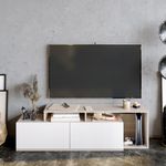 Casa si Gradina - Mobilier - Comode si corpuri - Comode - Comoda tv, Hanah Home, pal melaminat, cordoba si alb, 149.8x35.3x42.9 cm - Infinity.ro