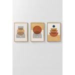 Casa si Gradina - Decoratiuni - Tablouri - Set tablouri decorative inramate, Wallxpert, lemn masiv, multicolor, 33x48 cm (3 bucati), 786DKT1346 - Infinity.ro