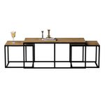 Casa si Gradina - Mobilier - Mese si birouri - Masute de cafea - Masuta de cafea, Hanah Home, pal melaminat, stejar si negru, 120x60x50 cm - Infinity.ro