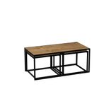 Casa si Gradina - Mobilier - Mese si birouri - Masute de cafea - Masuta de cafea, Hanah Home, pal melaminat, stejar si negru, 120x60x50 cm - Infinity.ro