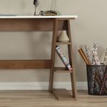 Casa si Gradina - Mobilier - Mese si birouri - Birouri - Birou de studiu, Hanah Home, pal, stejar inchis si alb, 140x60x73 cm - Infinity.ro