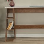Casa si Gradina - Mobilier - Mese si birouri - Birouri - Birou de studiu, Hanah Home, pal, stejar inchis si alb, 140x60x73 cm - Infinity.ro