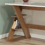 Casa si Gradina - Mobilier - Mese si birouri - Birouri - Birou de studiu, Hanah Home, pal, stejar inchis si alb, 140x60x73 cm - Infinity.ro
