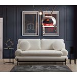 Casa si Gradina - Mobilier - Canapele si coltare - Canapele - Canapea 2 locuri, Hanah Home, lemn fag si pal, alb, 188x85x92 cm - Infinity.ro