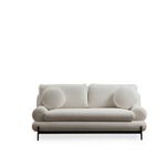 Casa si Gradina - Mobilier - Canapele si coltare - Canapele - Canapea 2 locuri, Hanah Home, lemn fag si pal, alb, 188x85x92 cm - Infinity.ro