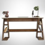 Casa si Gradina - Mobilier - Mese si birouri - Birouri - Birou de studiu, Hanah Home, pal, stejar inchis si alb, 140x60x73 cm - Infinity.ro