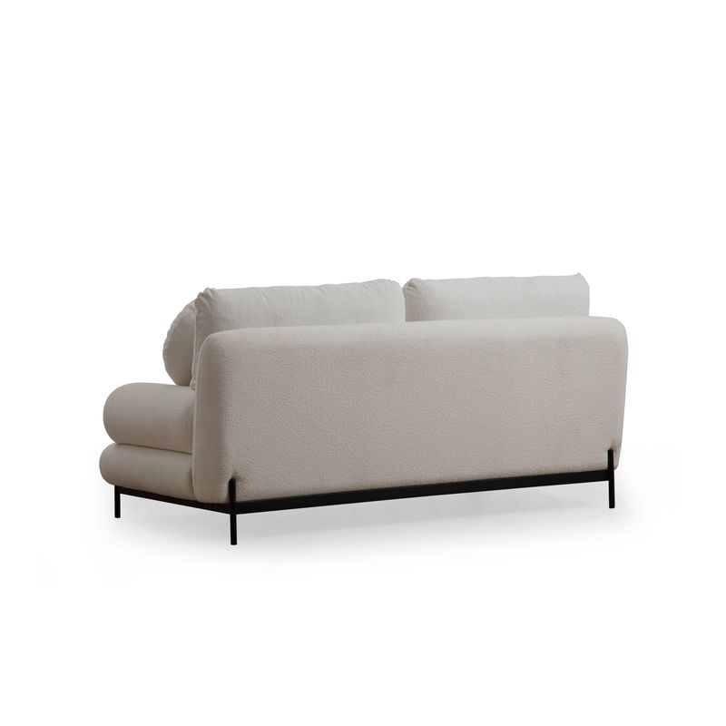 Casa si Gradina - Mobilier - Canapele si coltare - Canapele - Canapea 2 locuri, Hanah Home, lemn fag si pal, alb, 188x85x92 cm - Infinity.ro