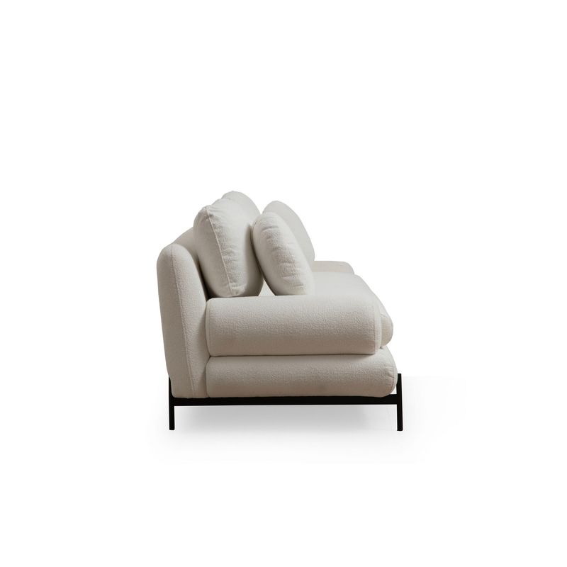 Casa si Gradina - Mobilier - Canapele si coltare - Canapele - Canapea 2 locuri, Hanah Home, lemn fag si pal, alb, 188x85x92 cm - Infinity.ro