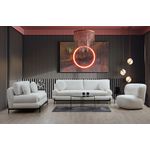 Casa si Gradina - Mobilier - Canapele si coltare - Canapele - Canapea 2 locuri, Hanah Home, lemn fag si pal, alb, 188x85x92 cm - Infinity.ro