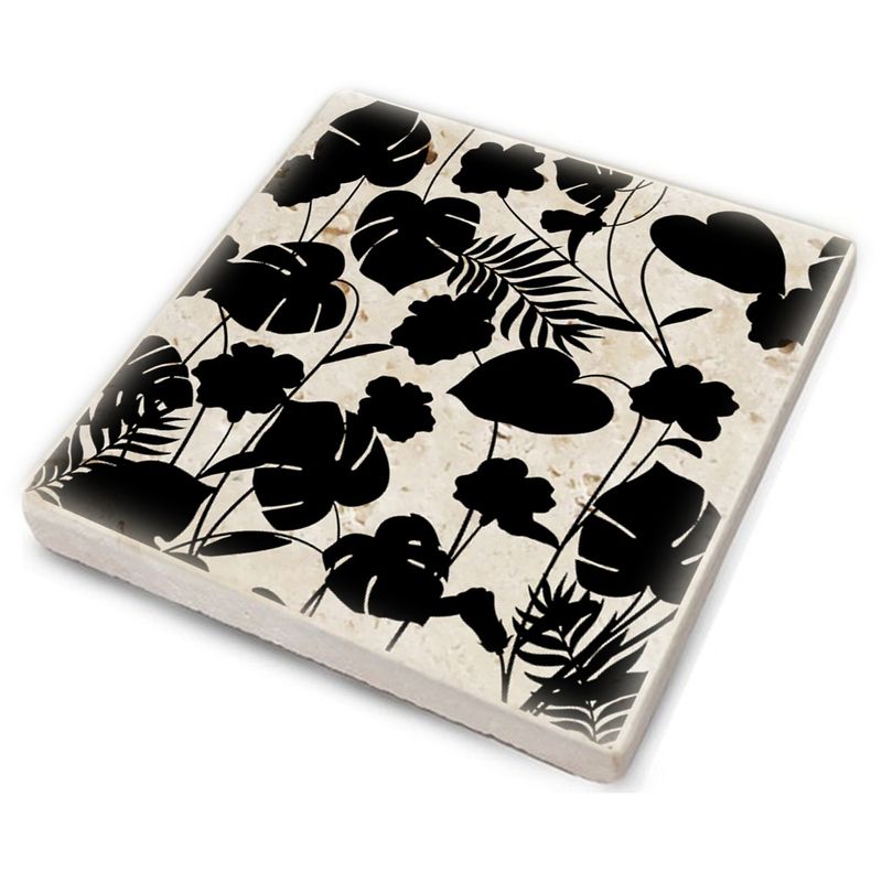 Casa si Gradina - Bucatarie si vesela - Accesorii bar - Suporturi bauturi - Suport pahare, Hermia, piatra naturala, multicolor, 10x10x1 cm, set 4 bucati, 366TYR1107 - Infinity.ro