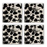 Casa si Gradina - Bucatarie si vesela - Accesorii bar - Suporturi bauturi - Suport pahare, Hermia, piatra naturala, multicolor, 10x10x1 cm, set 4 bucati, 366TYR1107 - Infinity.ro