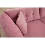 Casa si Gradina - Mobilier - Canapele si coltare - Canapele - Canapea 3 locuri, Hanah Home, lemn fag si pal, trandafir prafuit, 214x90x84 cm - Infinity.ro