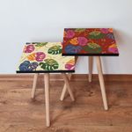 Casa si Gradina - Mobilier - Mese si birouri - Masute de cafea - Set masute de cafea, Hanah Home, mdf, multicolor, 35x35x47 cm, picioare fag, 481LNA2215 - Infinity.ro