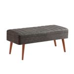 Casa si Gradina - Mobilier - Canapele si coltare - Banchete - Banca, Hanah Home, pal melaminat, nuc si antracit, 110x40x50 cm - Infinity.ro