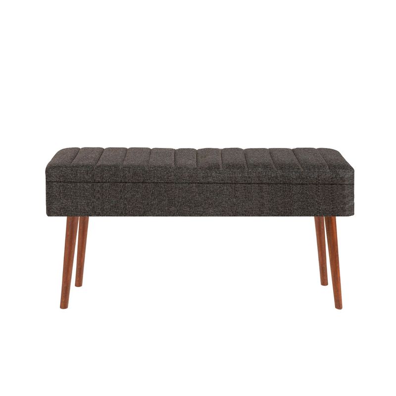 Casa si Gradina - Mobilier - Canapele si coltare - Banchete - Banca, Hanah Home, pal melaminat, nuc si antracit, 110x40x50 cm - Infinity.ro