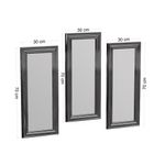Casa si Gradina - Decoratiuni - Oglinzi - Set oglinzi, Hanah Home, mdf, argintiu, 30x70x3 cm - Infinity.ro