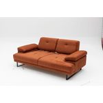 Casa si Gradina - Mobilier - Canapele si coltare - Canapele - Canapea extensibila, Hanah Home, lemn fag, portocaliu, 199x99x83 cm - Infinity.ro