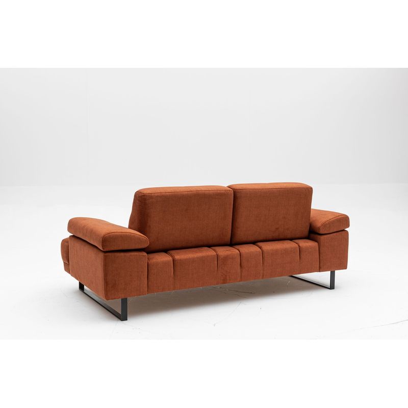 Casa si Gradina - Mobilier - Canapele si coltare - Canapele - Canapea extensibila, Hanah Home, lemn fag, portocaliu, 199x99x83 cm - Infinity.ro