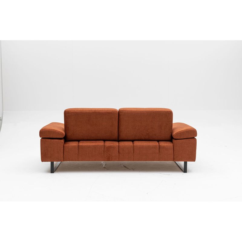 Casa si Gradina - Mobilier - Canapele si coltare - Canapele - Canapea extensibila, Hanah Home, lemn fag, portocaliu, 199x99x83 cm - Infinity.ro
