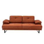 Casa si Gradina - Mobilier - Canapele si coltare - Canapele - Canapea extensibila, Hanah Home, lemn fag, portocaliu, 199x99x83 cm - Infinity.ro